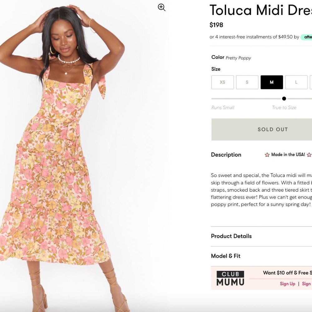 Show Me Your Mumu Toluca Midi Dress
